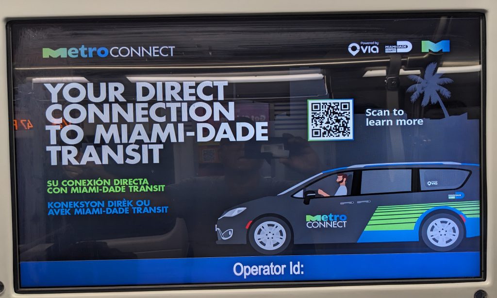 Miami Dade Metro To the system to bring passengers to the subway